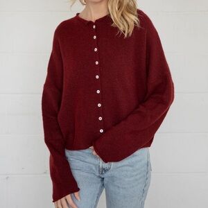 Piper Cardigan in Wine